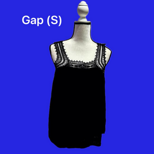 The Gap Sexy Black (S) Blouse with Lace straps and bodice.
